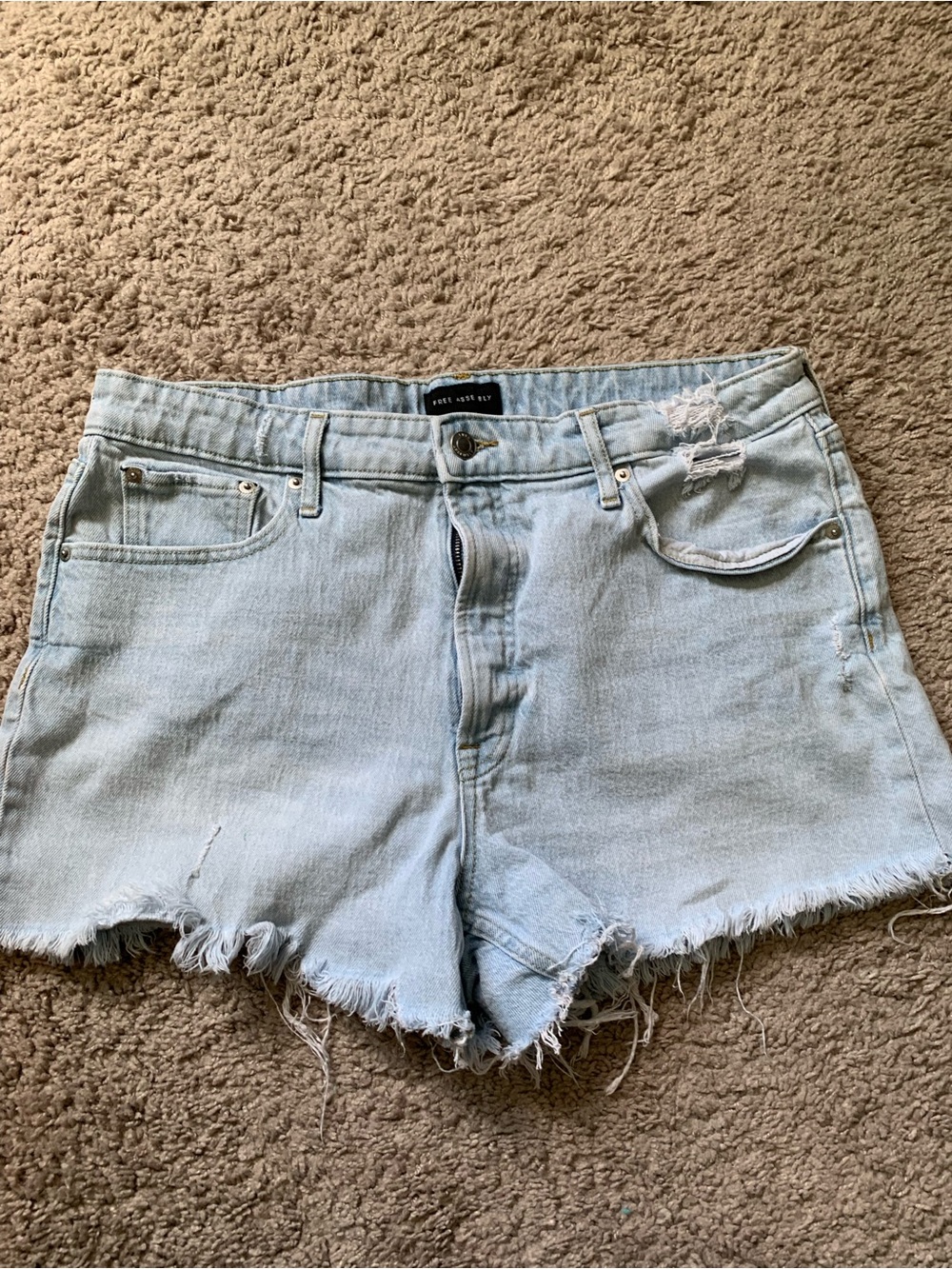 Free Assembly Light Blue Denim Shorts